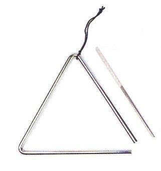 DD 7" Chrome Music Percussion Triangle, Striker & Case New!