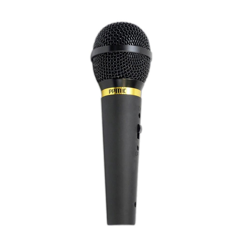 [AUSTRALIA] - Corded Unidirectional Handheld Dynamic Microphone - Professional Wired Vocal Mic w/ Acoustic Pop Filter, XLR to 1/4" Cable, For Karaoke, Solo Live Singing, Studio or Stage Use - Pyle PPMIK (Black) 