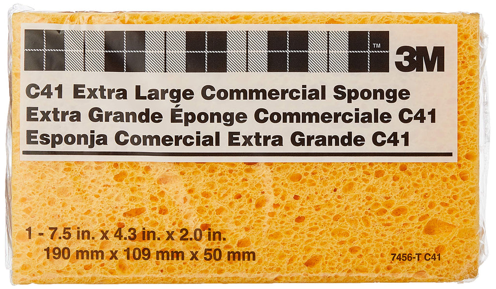 3M Extra Large Commercial Sponges C41 7456-T, 7-1/2" x 4-3/8" x 2-1/16"