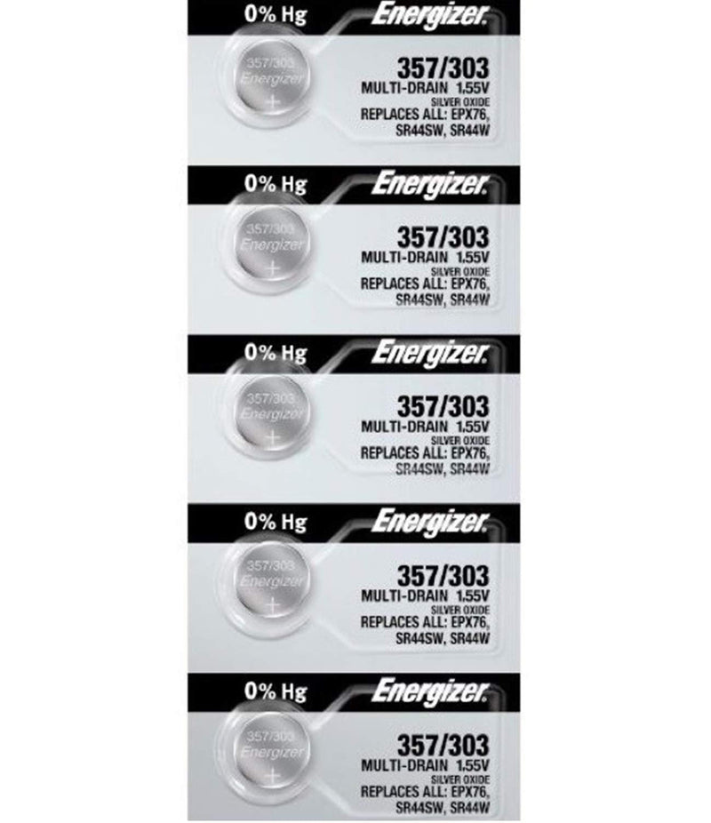 Energizer 357/303 Multi-Drain Battery 5 Count (Pack of 1)