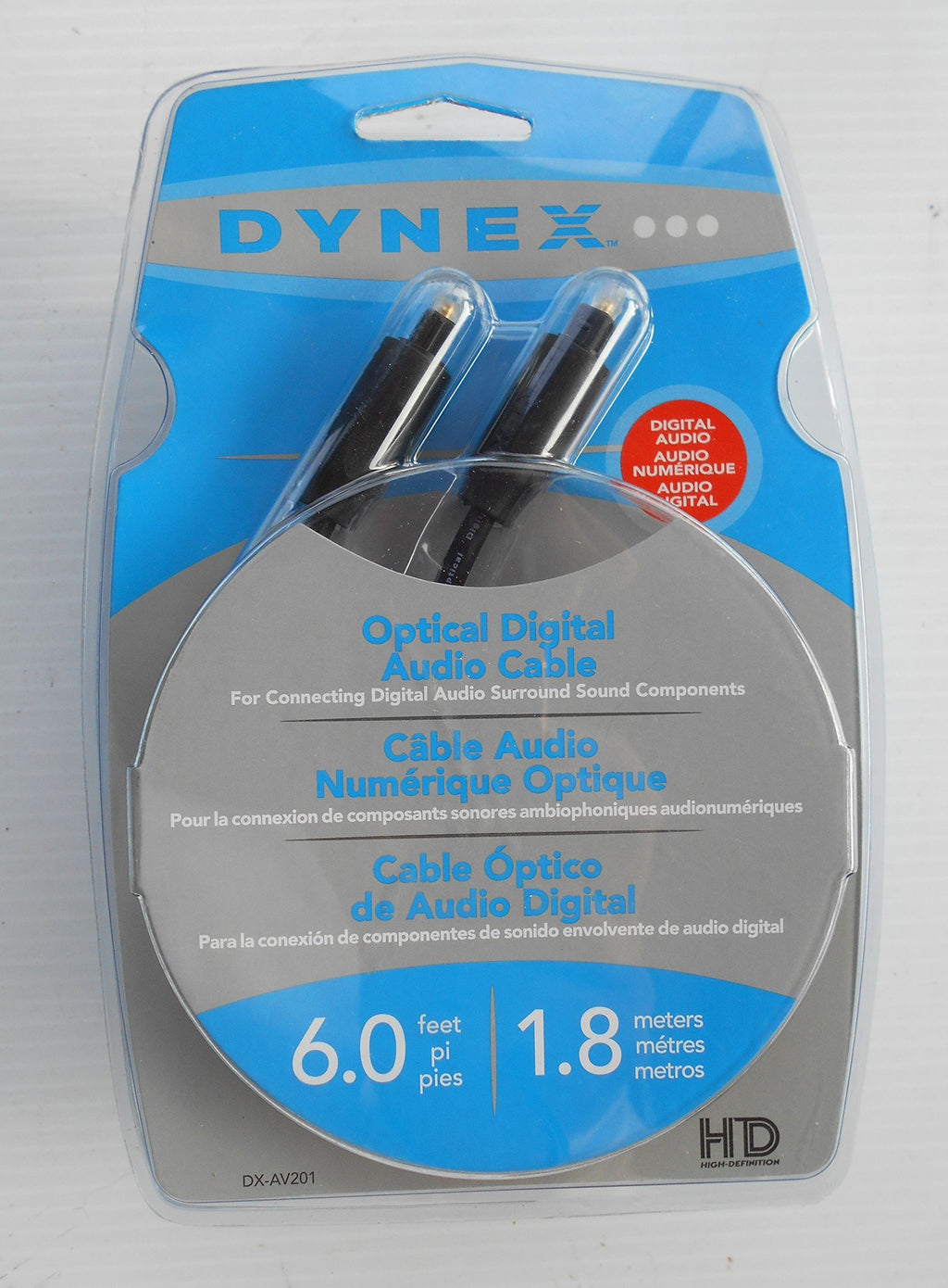 Dynex - 6ft Optical Digital Audio Cable