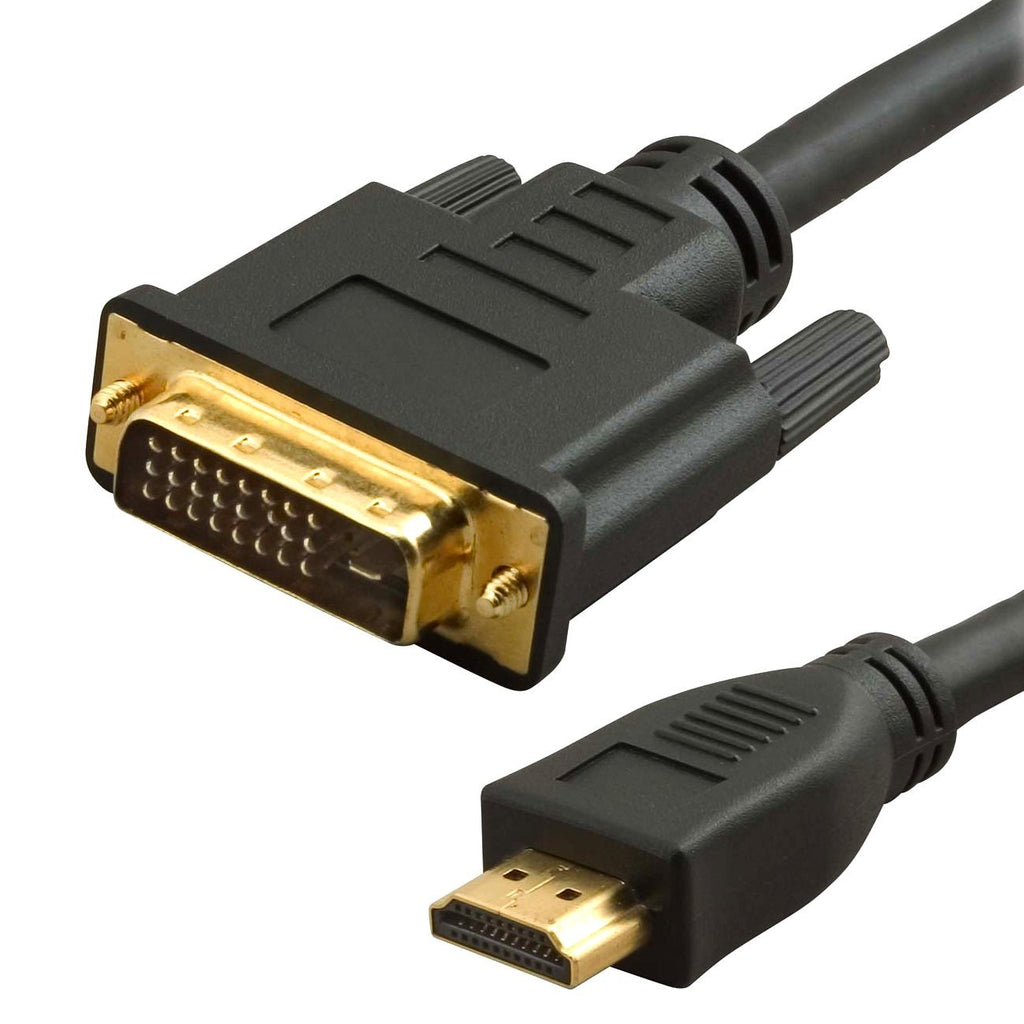 Link Depot DVI-2-HDMI Gold Plated HDMI to DVI Cable - 6 feet - OEM - Black