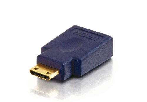C2G Mini HDMI to HDMI, HDMI Adapter, Velocity Female to Male Adapter, Blue, Cables to Go 40435 A Female to HDMI C Male Adapter