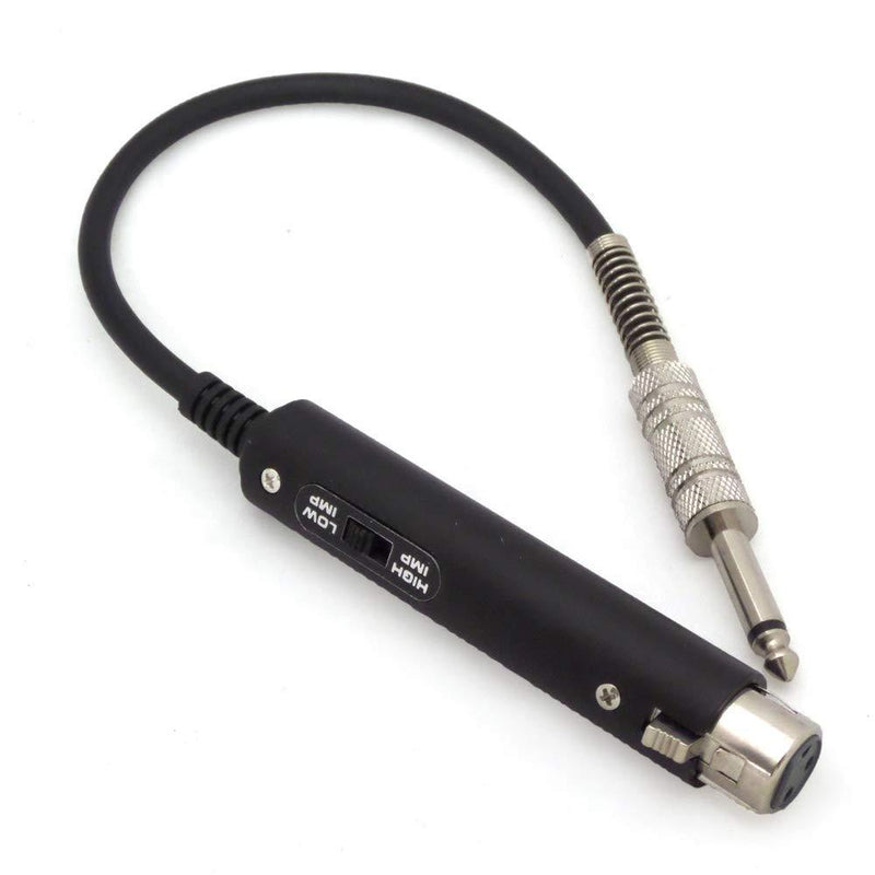 [AUSTRALIA] - Performance Plus Hi Z To Low Z Switchable Line Transformer Microphone Cable Adapter, Female XLR to Male 1/4" (MCT-1S) 