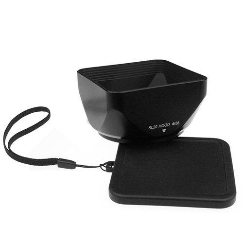 Mennon SL20 58 58mm Square Lens Hood with Bayonet Mount for 120 SLR Cameras, Black