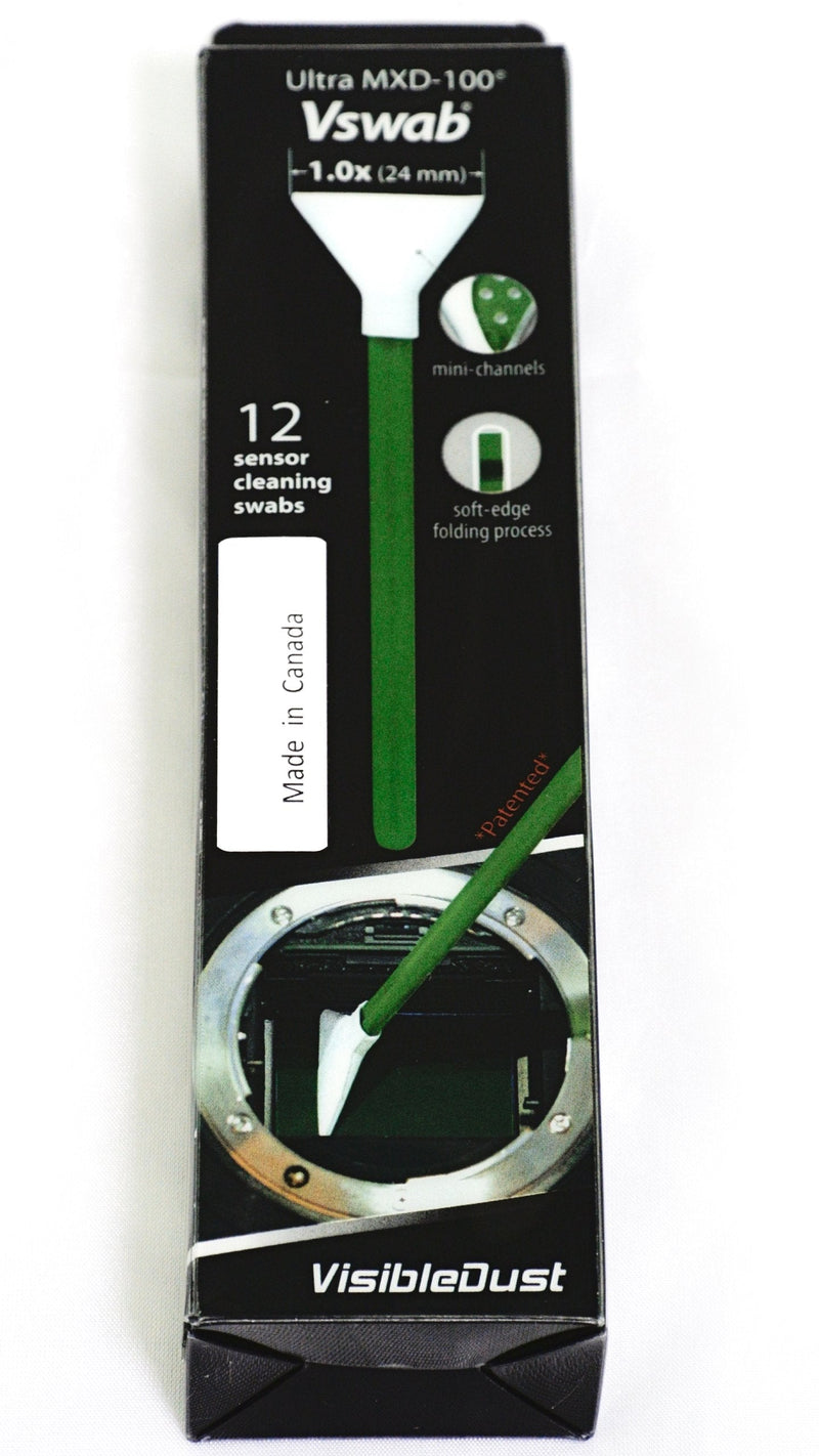 VisibleDust UltraMXD-Vswab 1.0x Sensor Cleaning Swabs, Green, 12 Swabs