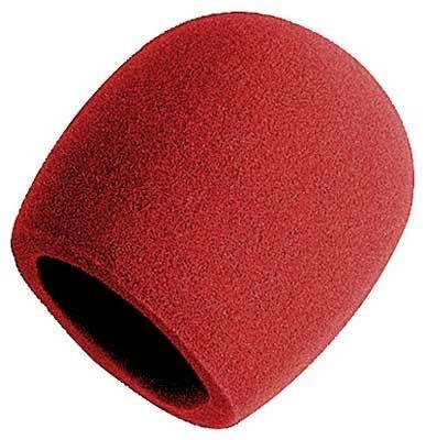 On-Stage Foam Ball-Type Microphone Windscreen, Red