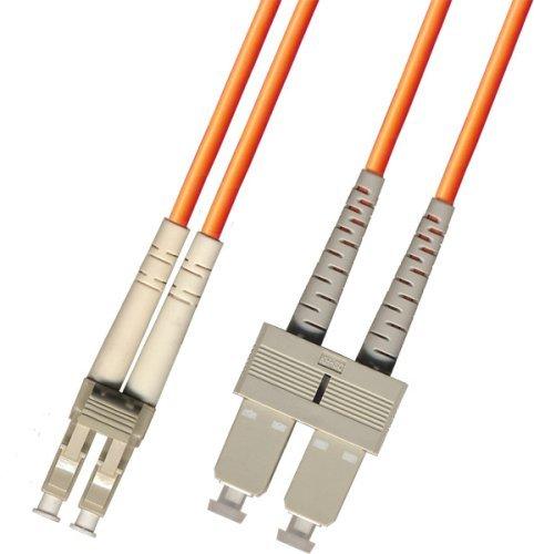 2 Meter Multimode Duplex Fiber Optic Cable (62.5/125) - LC to SC - Orange 2 Meter Orange OM1 Multimode