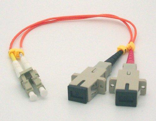 1ft Fiber Optic Adapter Cable LC (Male) to SC (Female) Multimode 62.5/125 Duplex Multimode (62.5/125) OM1 Easy-Open Plastic Bag
