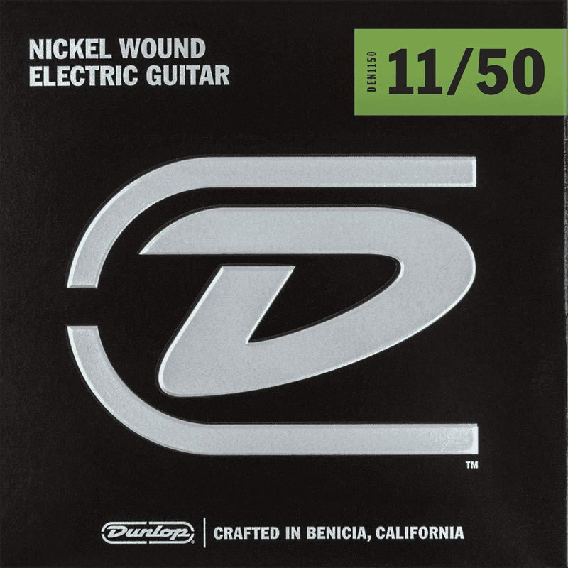 Dunlop DEN1150 Nickel Wound Electric Guitar Strings, Medium/Heavy, .011–.050, 6 Strings/Set