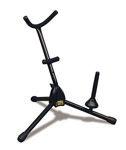 Hamilton Alto/Tenor sax Stand, Black, includes Flute/Clarinet peg