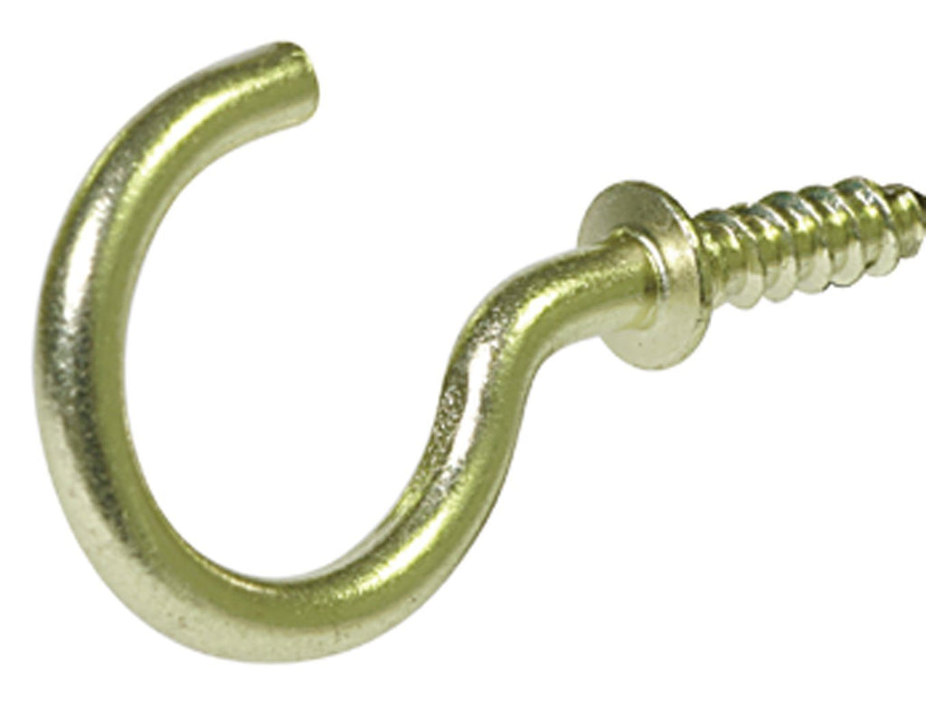 The Hillman Group 35254 Cup Hooks, 7/8-Inch, Brass, 50-Pack