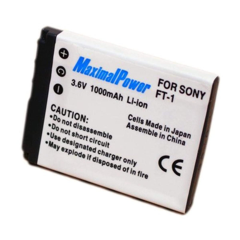 MaximalPower Replacement Li-ion Battery for SONY NP-FT1 Camera Batteries - Fully Decoded 3.7v 650mAh Non-OEM Battery for Digital Photography 1 Battery