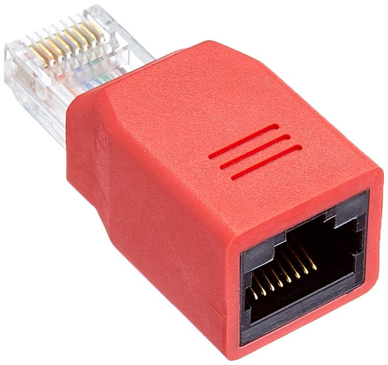 StarTech.com Cat6 Cable - Cat6 Crossover Adapter - GbE - Red - Ethernet Network Cable (C6CROSSOVER)