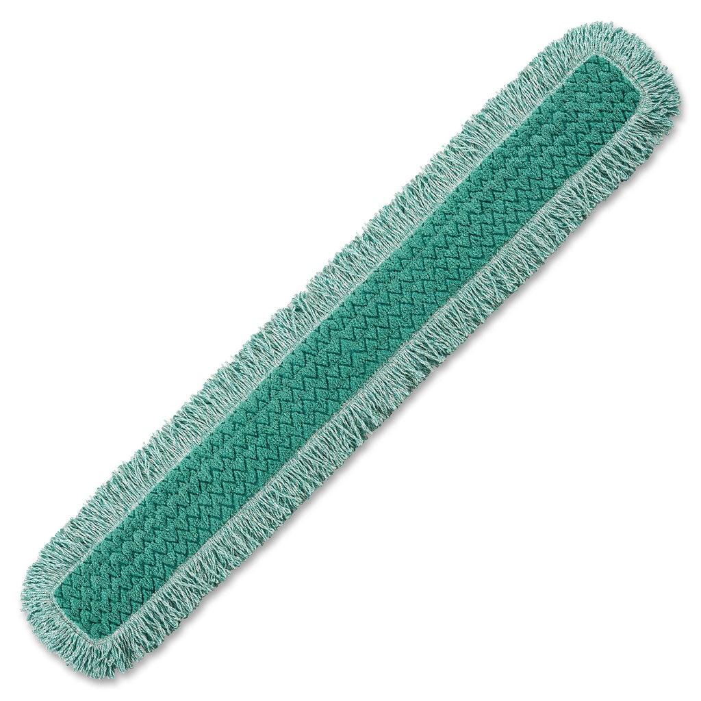 Rubbermaid Commercial Dust Pad with Fringe, Microfiber, 18 Inches Long, Green (Q418GN) Fringed 18in