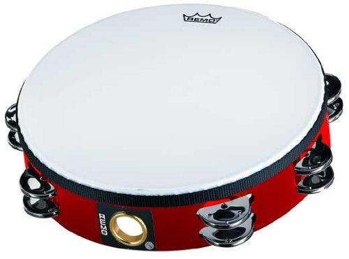 Remo TA-5210-52 Fiberskyn Tambourine - Quadura Deep Red, 10"