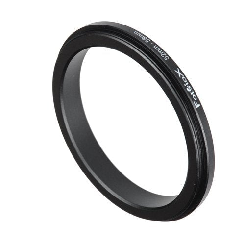 Fotodiox 52mm - 58mm, 52-58mm Macro Close-up Reverse Ring, Anodized Black Metal Ring, for Nikon, Canon, Sony, Olympus, Pentax, Panasonic, Samsung Camera