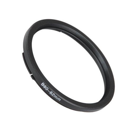 Fotodiox Bayonet 60 B60-62mm Step Up Filter Adapter Ring for Hasselblad, Anodized Black Metal Filter Adapter Ring 60-62mm