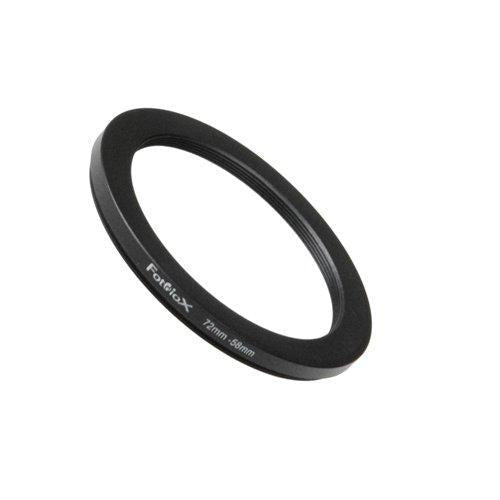 Fotodiox Metal Step Down Ring, Anodized Black Metal 72mm-58mm, 72-58 mm 72-58mm Adapter