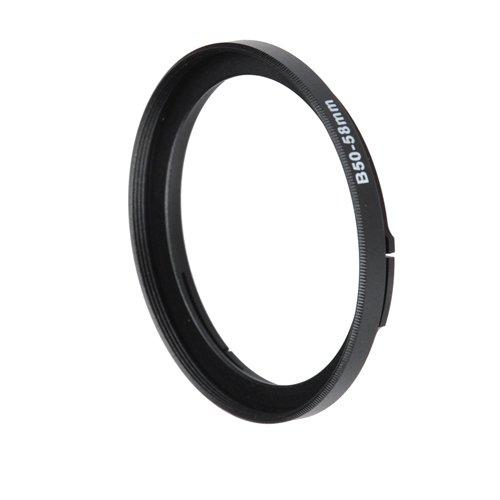 Fotodiox Bayonet 50 B50-58mm Step Up Filter Adapter Ring for Hasselblad, Anodized Black Metal Filter Adapter Ring 50-58mm