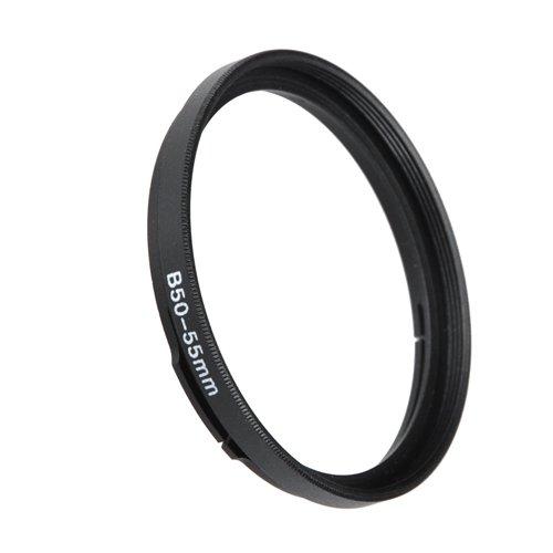 Fotodiox Bayonet 50 B50-55mm Step Up Filter Adapter Ring for Hasselblad, Anodized Black Metal Filter Adapter Ring 50-55mm