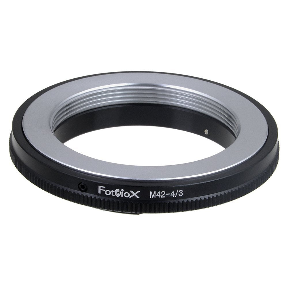 Fotodiox Lens Mount Adapter, M42 (42mm x1 Thread Screw) lens to OM 4/3 (Four Thirds) Camera, for Olympus E-1, E-3, E-10, E-20, E-30, E-300, E-330, E-400, E-410, E-420, E-450, E-500, E-510, E-520, E-600, E-620, E-100 RS, Panasonic Lumix DMC-L10, L1