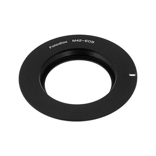 Fotodiox Lens Mount Adapter, Black M42 (42mm x1 thread Mount) Lens to Canon EOS DSLR Adapter, fits Canon EOS 1D, 1DS, Mark II, III, IV, 1DC, 1DX, D30, D60, 10D, 20D, 20DA, 30D, 40D, 50D, 60D, 60DA, 5D, Mark II, Mark III, 7D, Rebel XT, XTi, XSi, T1, T1i...