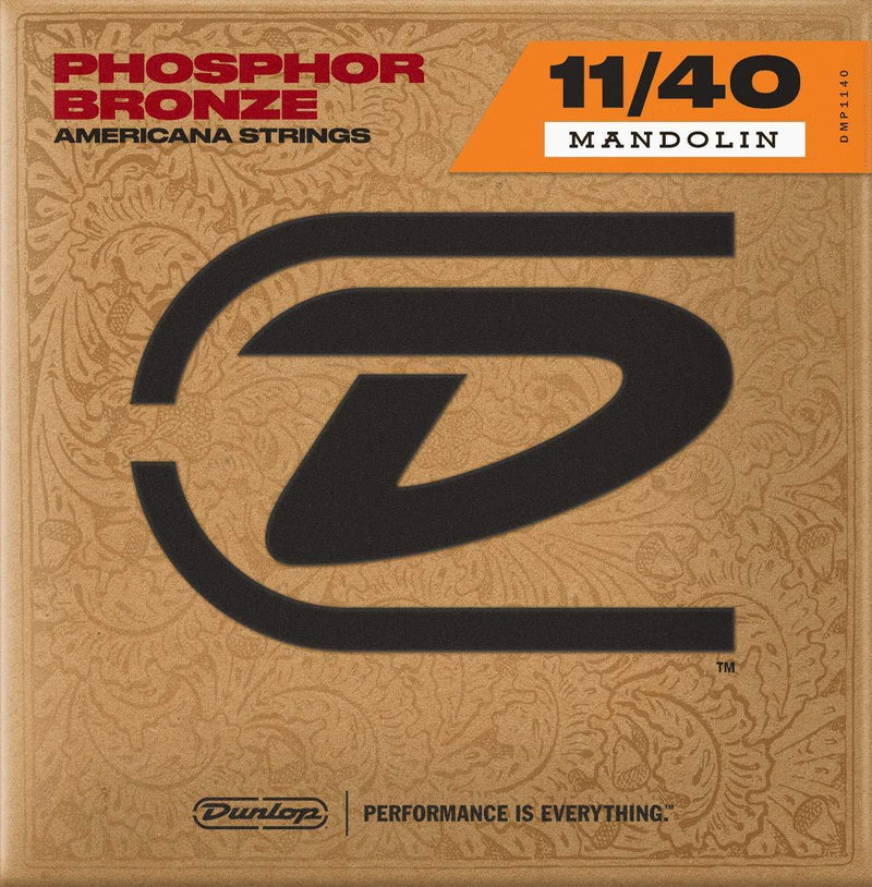 Dunlop DMP1140 Mandolin Strings, Phosphor Bronze, Medium, .010–.040, 4 Strings/Set