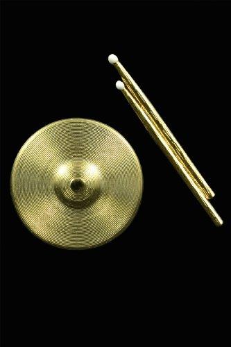 Drumsticks/Cymbal Combo Pin - 24k Gold Plated