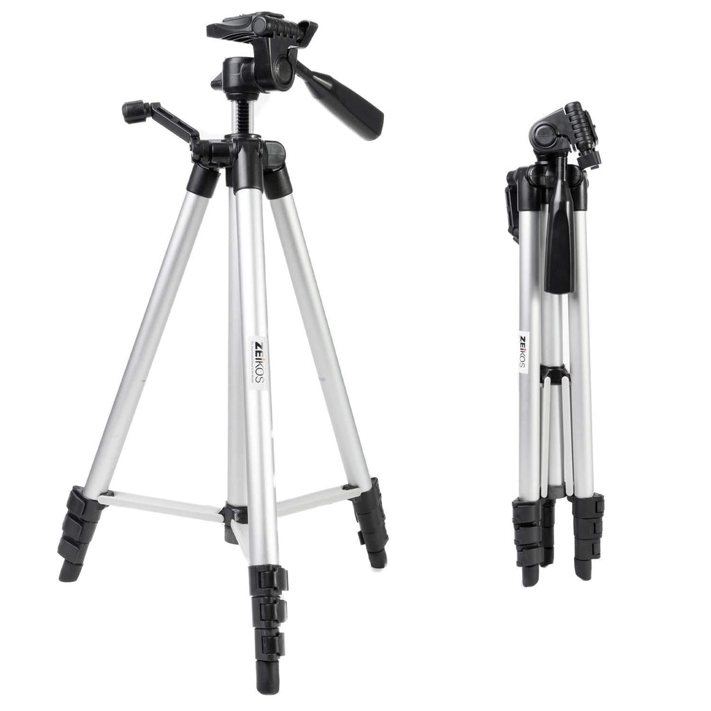 Zeikos ZE-TR57A 57-Inch Full Size Photo/Video Tripod Includes Deluxe Carrying Case Can be Used with Camcorders and Digital Cameras