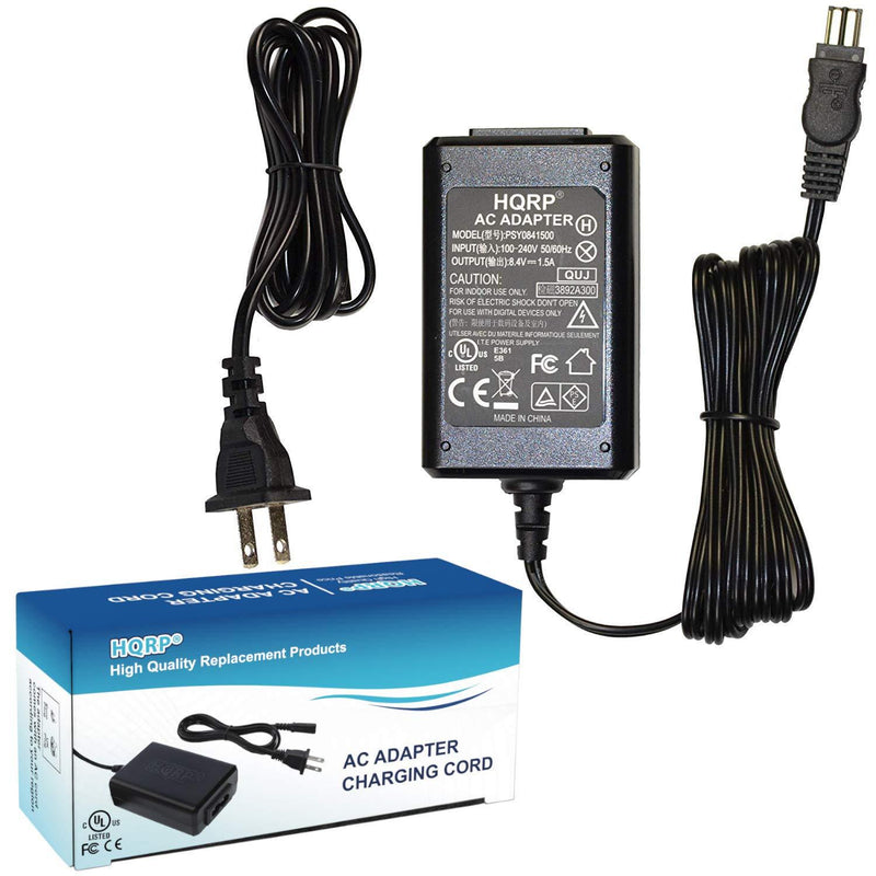 HQRP 8.4V AC Adapter Charger works with Sony HandyCam AC-L10 AC-L15 AC-L100 CCD-TRV308 CCD-TRV318 CCD-TRV328 CCD-TRV338 DCR-TRV6 DCR-VX2100 CCD-TRV228 HDR-HC1 CCD-TRV37 Camcorder AC-L10A ACL10B ACL10C