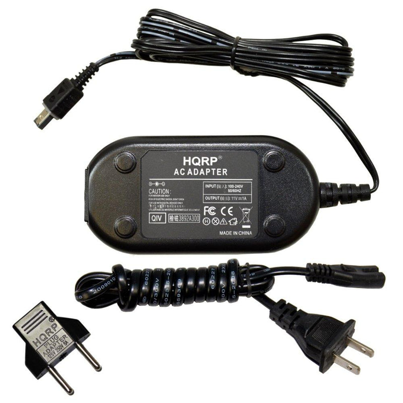 HQRP AC Adapter Charger works with JVC AP-V14 AP-V15 AP-V16 AP-V17 AP-V18 AP-V19 AP-V20 AP-V21 GR-DA30U GR-DA30US GZ-MG670 GZ-MG670U GR-SXM38U GRSXM38U GZ-MG465BUS GR-D230US GZMS100 GZMS100U Camcorder