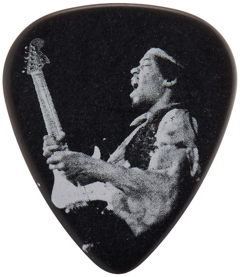 Dunlop JHPT06M Jimi Hendrix Silver Portrait Series Pick Tin, Assorted, Medium, 12 Picks/Tin