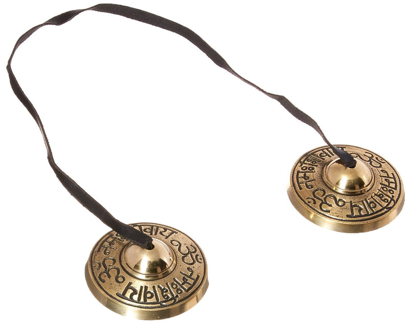 Om Nama Shiva Tingsha Cymbals 2.5 inch diameter