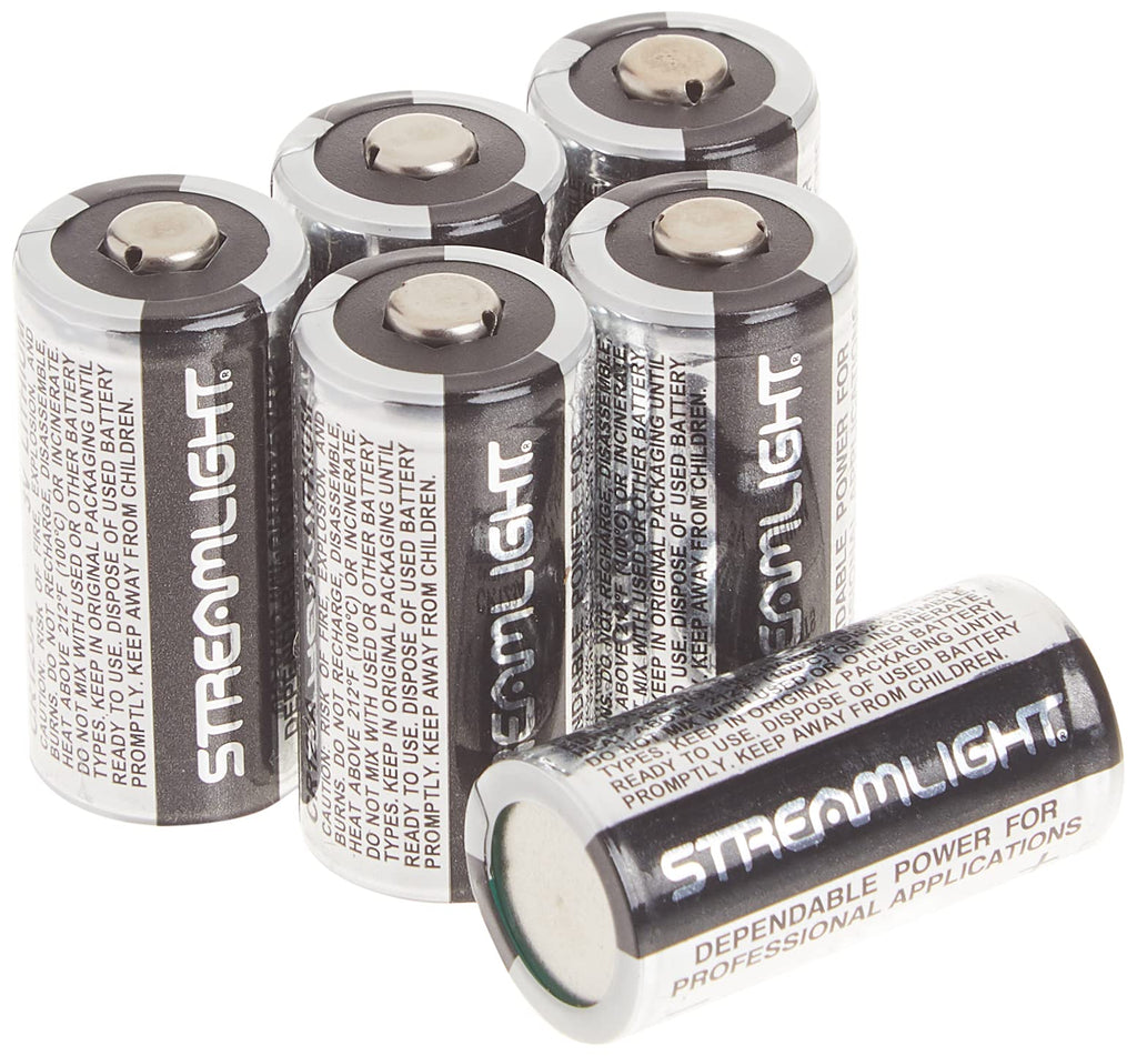 Streamlight 85180 CR123A Lithium Batteries, 6-Pack