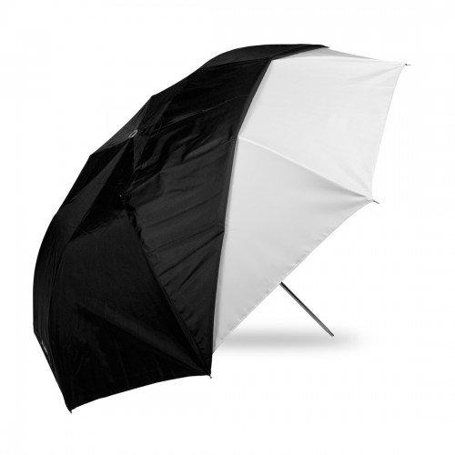 Westcott 2011 43-Inch Optical White Satin Collapsible with Removable Black Cover Umbrella (Black)