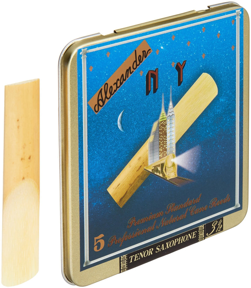 Tomalexa NY5T35 Superial New York Reed for Tenor Saxophone, 3.5 Strength, Box of 5