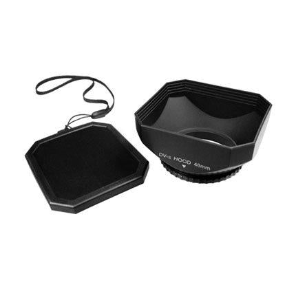 Mennon DV-s 46 Screw Mount 46mm Digital Video Camcorder Lens Hood with Cap, Black