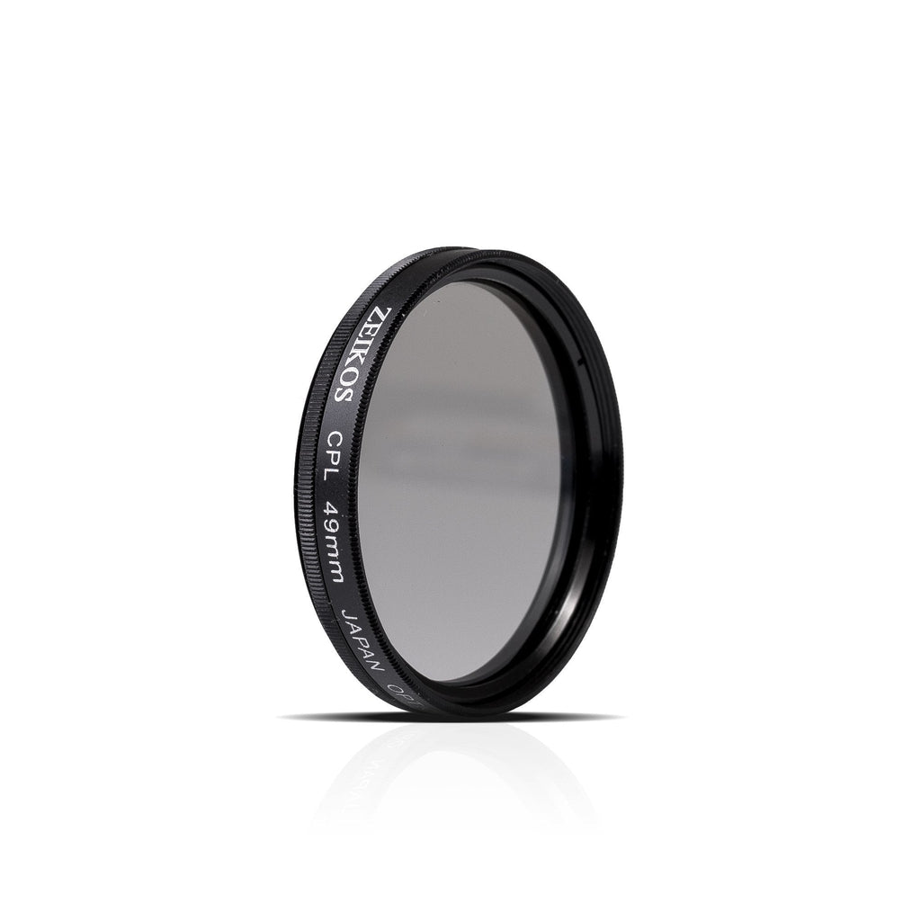 Zeikos 49mm CPL Circular Polarizer Multi-Coated Glass Filter w/ Rotating Mount For Canon EF 50mm f/1.8 STM, Pentax 100mm f/2.8, Sony 50mm f/1.8 & Sony Alpha SEL1855 E-mount 18-55mm Lens