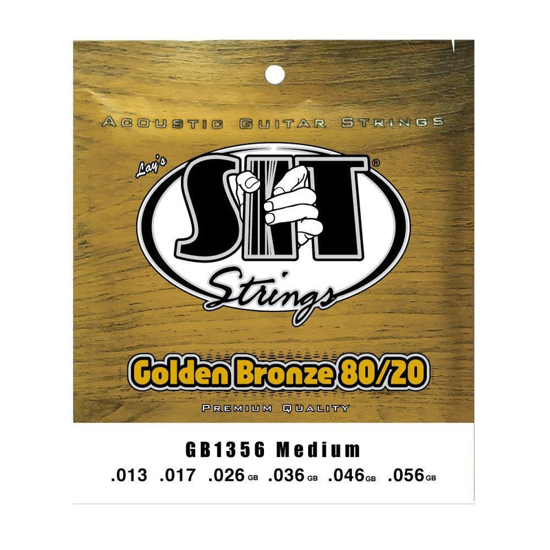 SIT GB-1356 Golden Bronze 80/20 Medium Acoustic Guitar Strings (Single Pack)