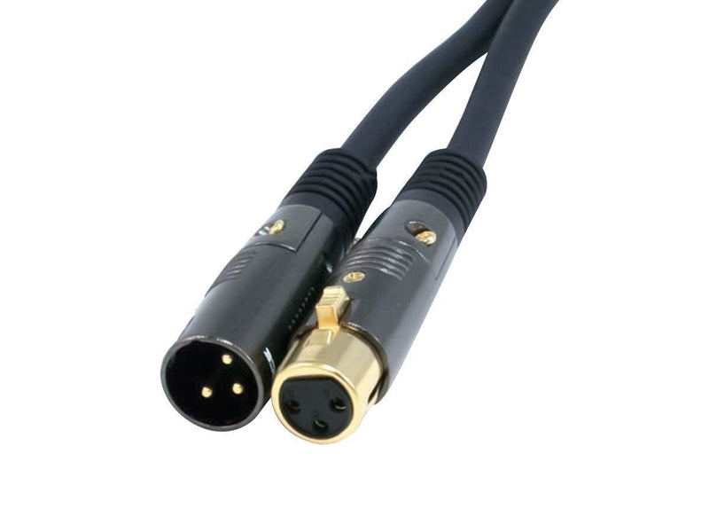 [AUSTRALIA] - Monoprice 104752 Premier Series XLR Male to XLR Female - 10Ft - Black - Gold Plated | 16AWG Copper Wire conductors [Microphone & Interconnect] Cable 