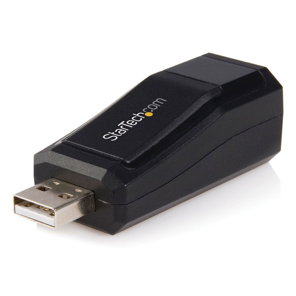 StarTech.com USB To Ethernet Adapter - 10/100Mbps Ethernet - USB 2.0 - Black - USB Ethernet Adapter (USB2106S) Compact