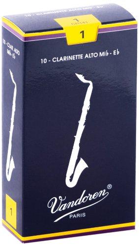 Vandoren CR141 Alto Clarinet Traditional Reeds Strength 1; Box of 10