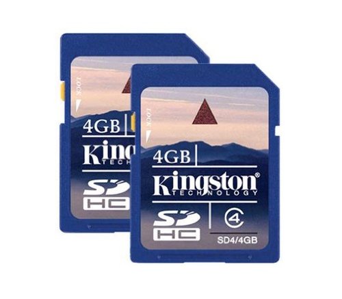 Kingston 4 GB Class 4 SDHC Flash Memory Card 2-Pack SD4/4GB-2P