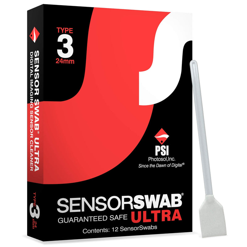 Sensor Swab Ultra 24mm Swabs - Camera Sensor Cleaner Swabs for Cleaning Full Frame Mirrored or Mirrorless SLR & DSLR Cameras. Canon, Nikon, Sony - Sensor Dust & Oil Remover (Pack of 12)
