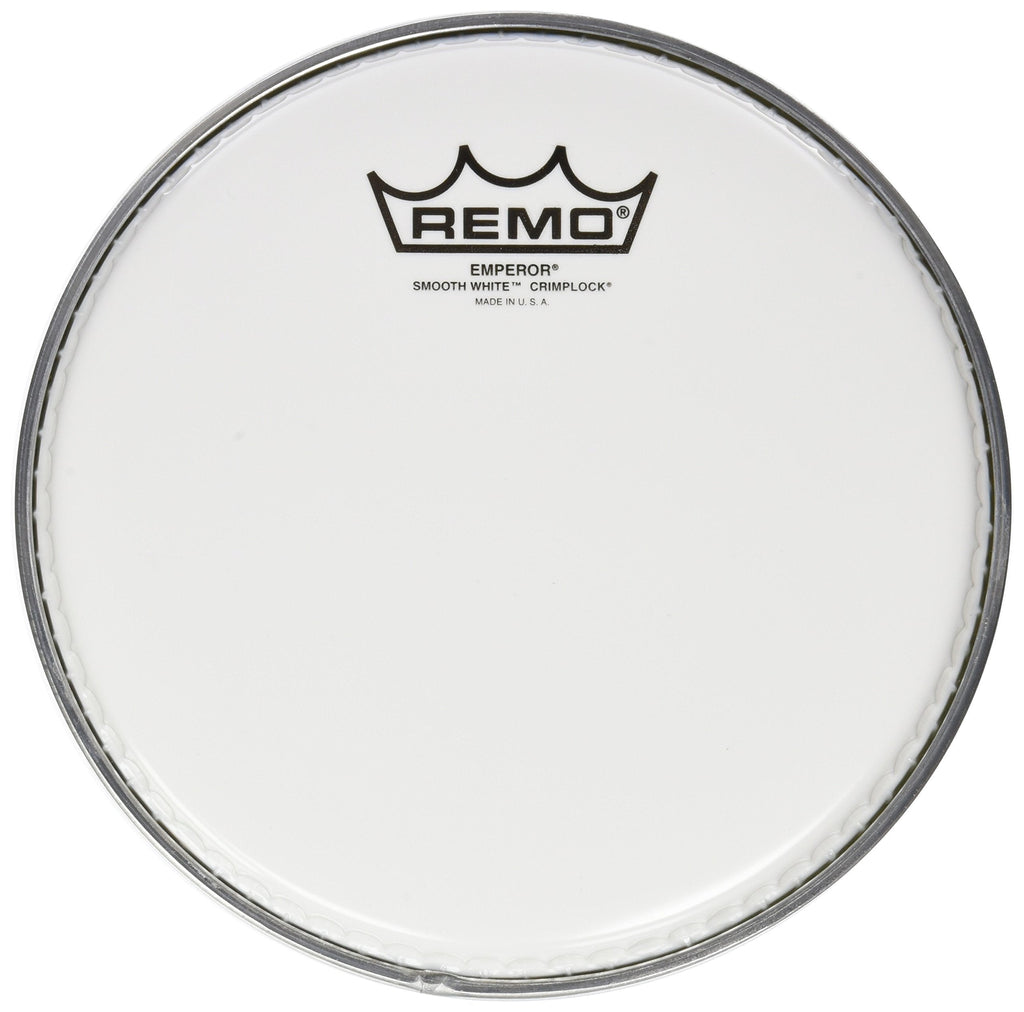 Remo Emperor Smooth White Crimplock Tenor Drumhead, 8"