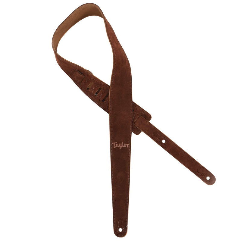 Taylor Guitars Chocolate Suede Logo Guitar Strap