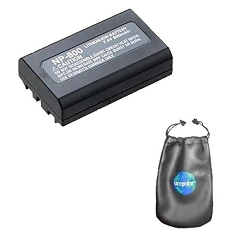 Digital Replacement Camera and Camcorder Battery for Minolta NP-800, Nikon EN-EL1 - Includes Lens Pouch