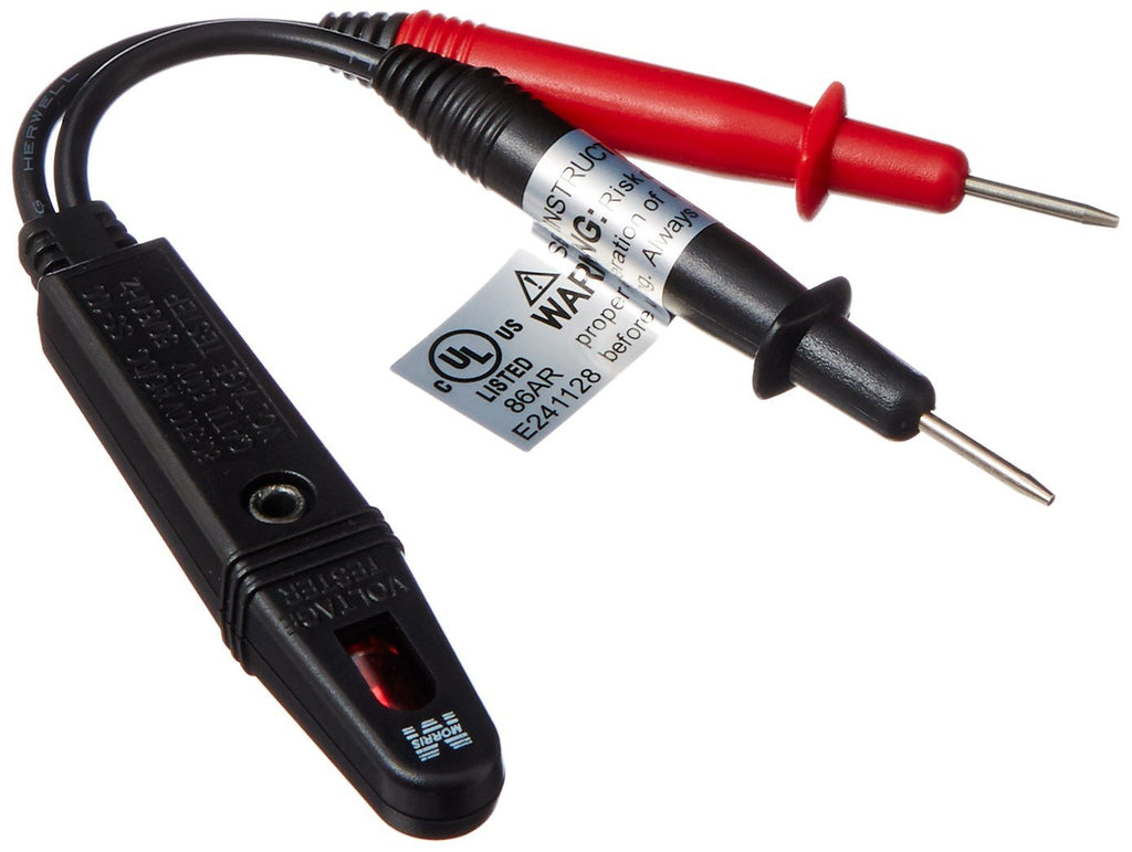 Morris Products Circuit Tester – 80-500 Volts AC/DC – Economy Twin Lead Tester – for Testing Switches, Outlets, Electrical Devices – Blister Packed – cULus Listed – 1 Piece