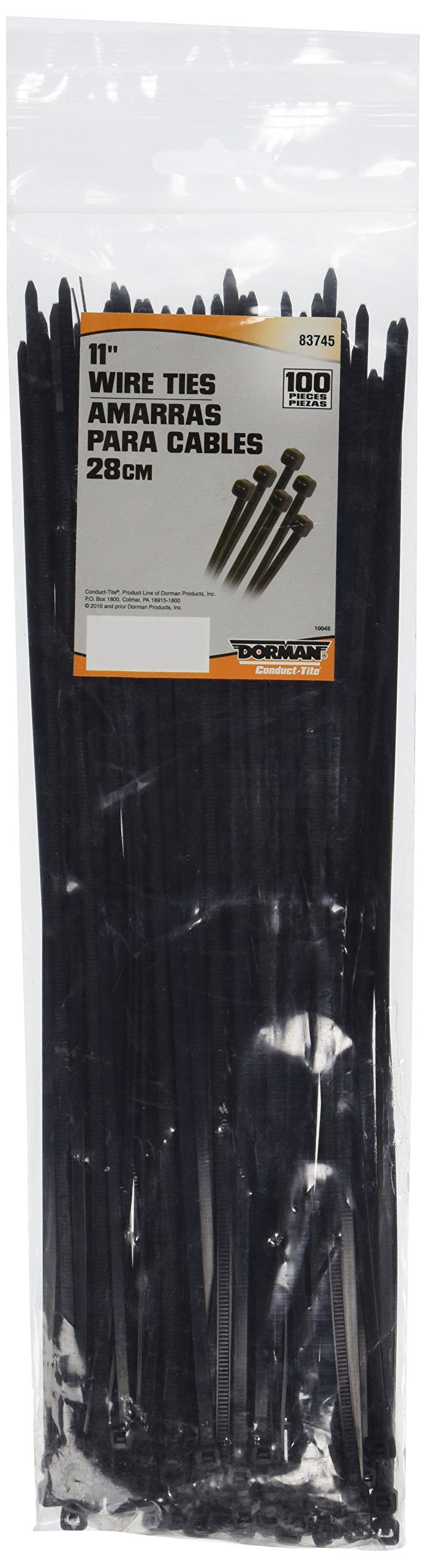 Dorman 83745 11" Electrical Wire Tie , Black